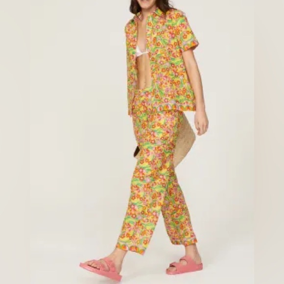 SOLID & STRIPED Tops - Solid & Striped The Voile Cabana Matching Set Shirt Avril Pants Size S Small